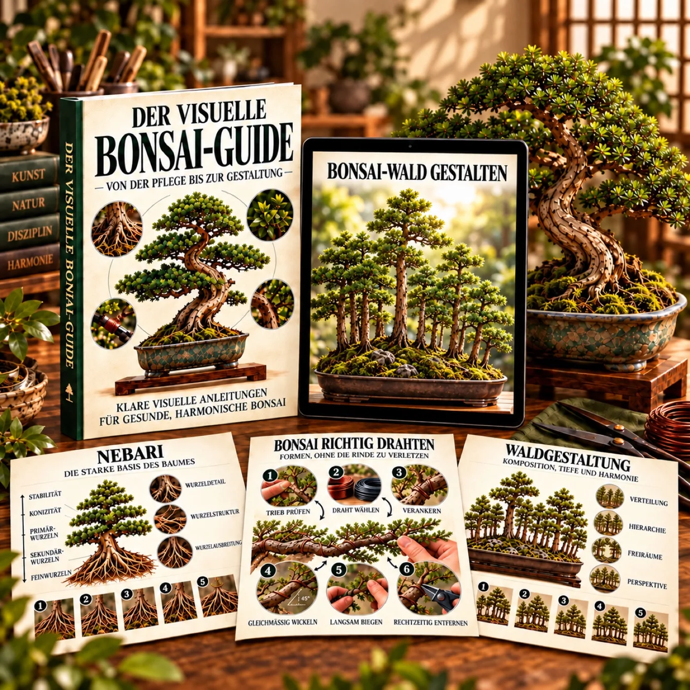 Der visuelle Bonsai-Guide mit deutschen Bildkarten